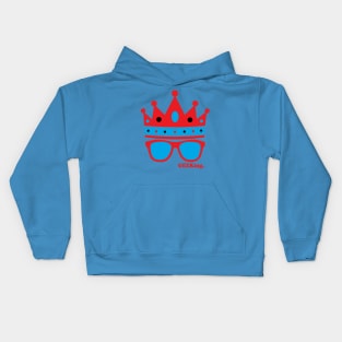 Triple Crown & Specs (Red, Teal, Black) Kids Hoodie